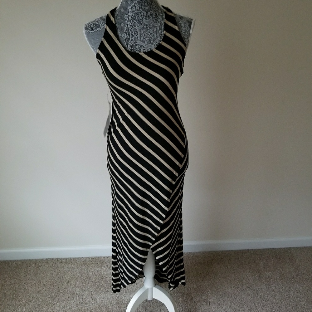 BEBE Striped Maxi Dress